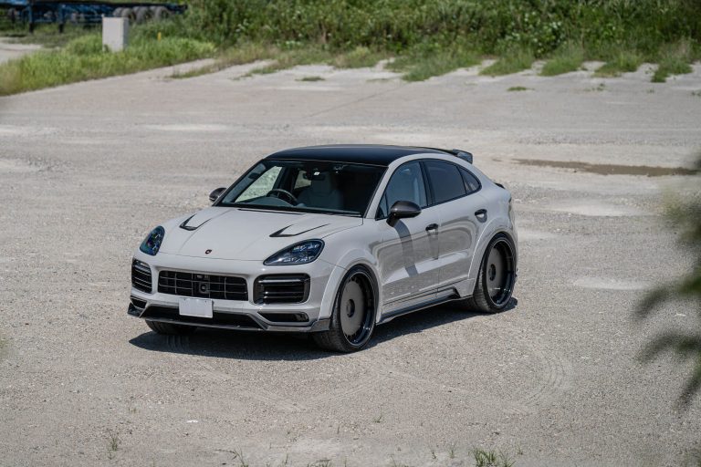 Porsche Cayenne Coupe Mansory with HRE Vintage 935 in Satin Black | Gloss Black