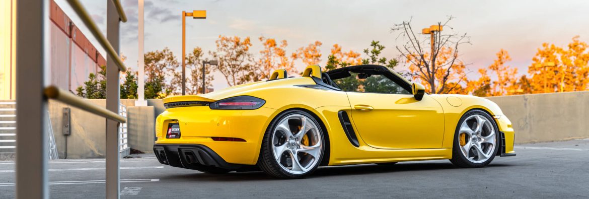 Porsche 718 Spyder with HRE 522M in Brushed Clear