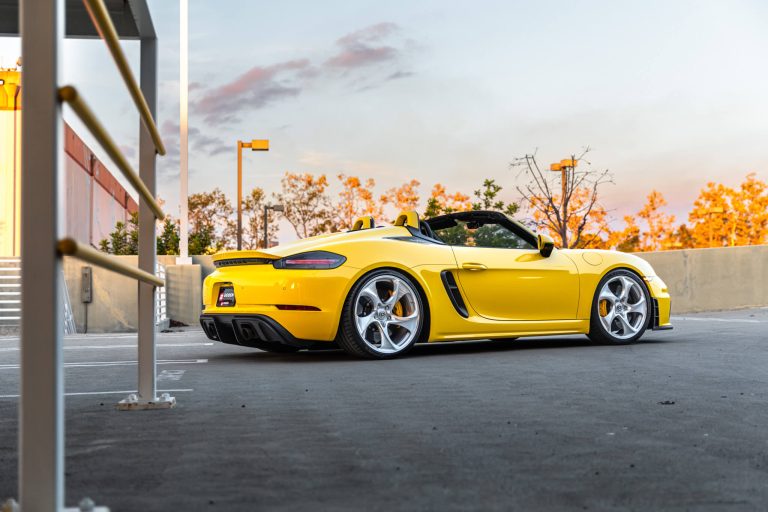 Porsche 718 Spyder with HRE 522M in Brushed Clear