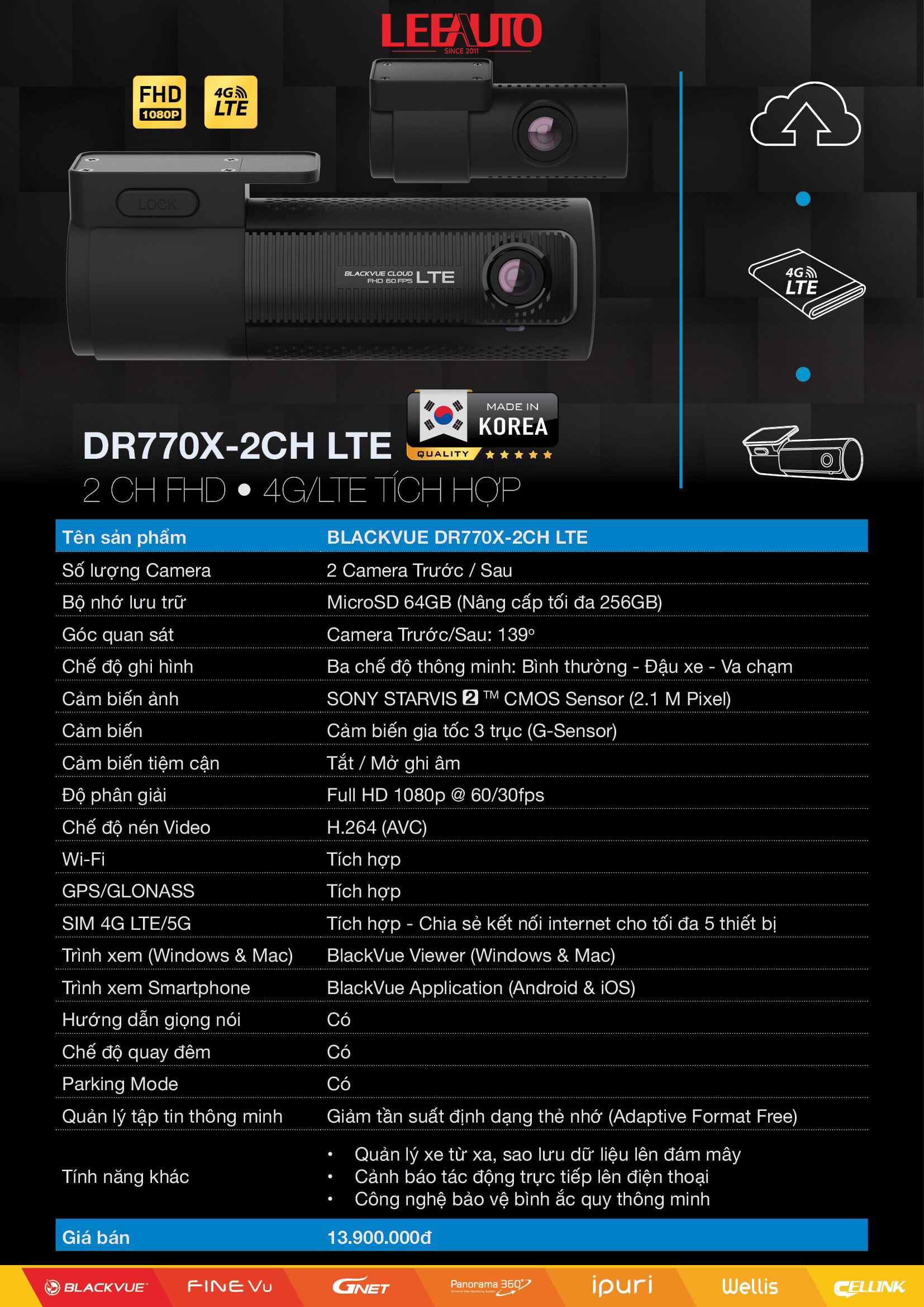 BlackVue DR770X-2CH LTE